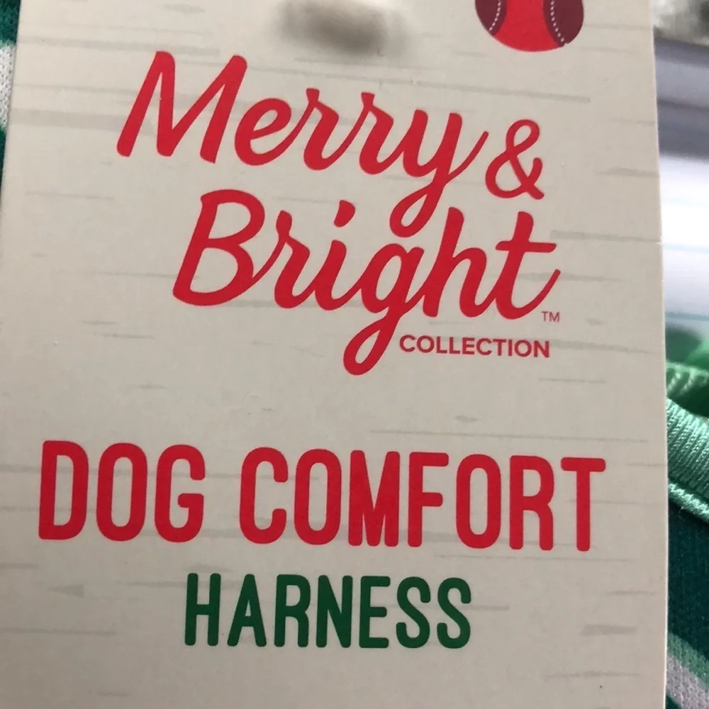 NWT Lights neoprene Christmas Holiday dog harness S